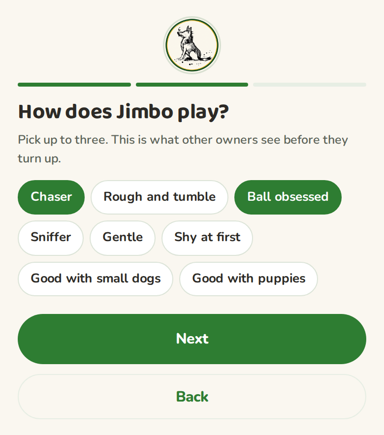 Play style chips with ball obsessed and chaser selected